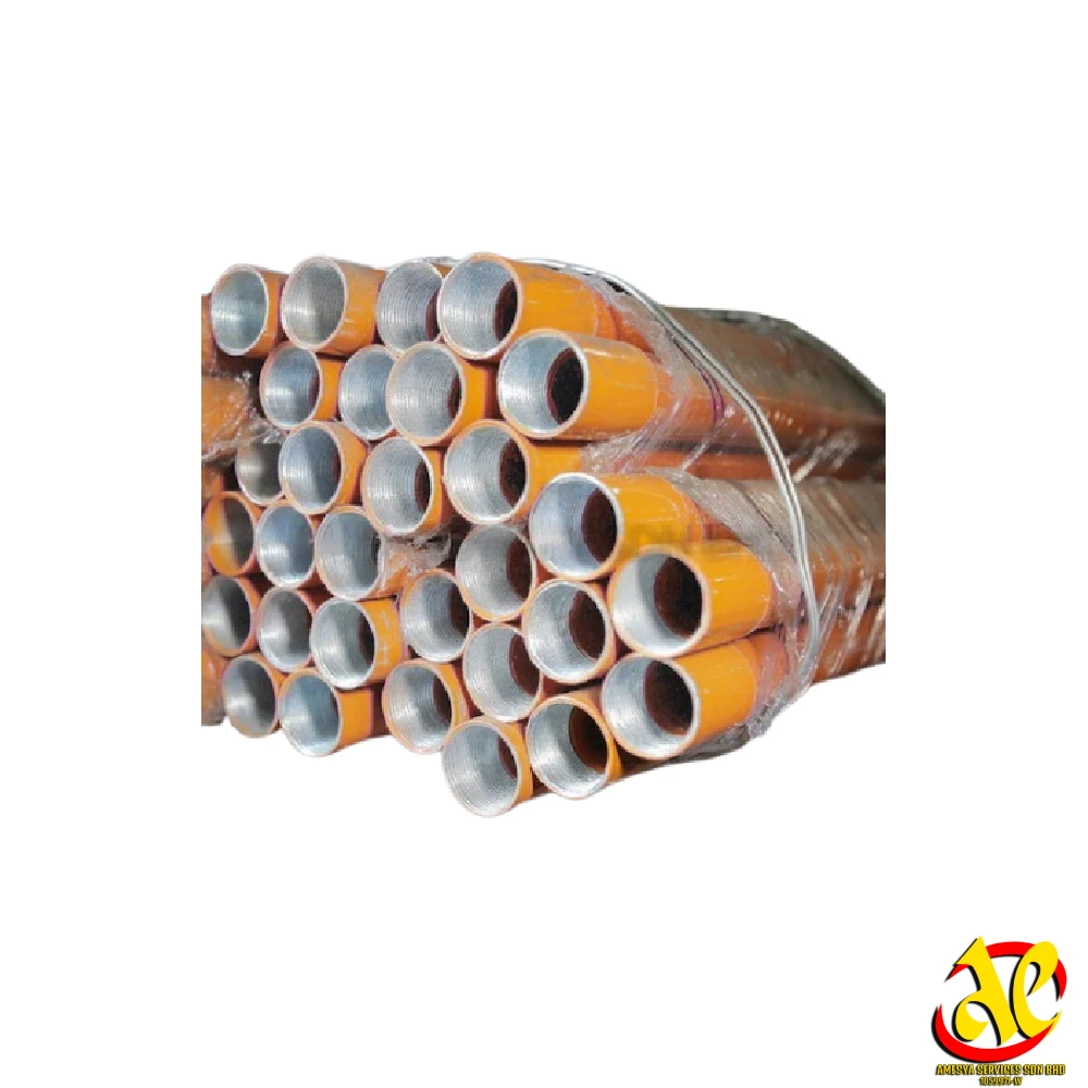 Best Seller Orange Coating Galvanized Iron Conduit Tube Size 3/4 Inch 3.81 Meter Variety Lengths and Diameters