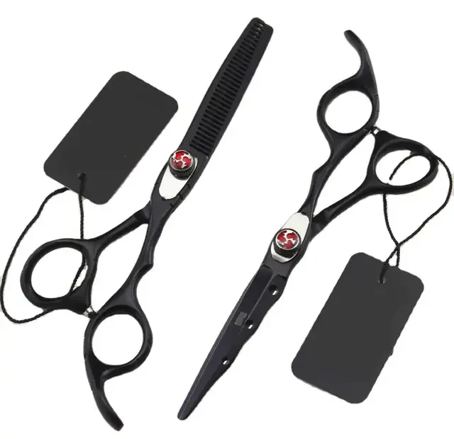 Professional Classic Hairdressing Barber Scissors Set Stainless Steel Sharp Straight Blade with Ceramic Handle for Salon Use