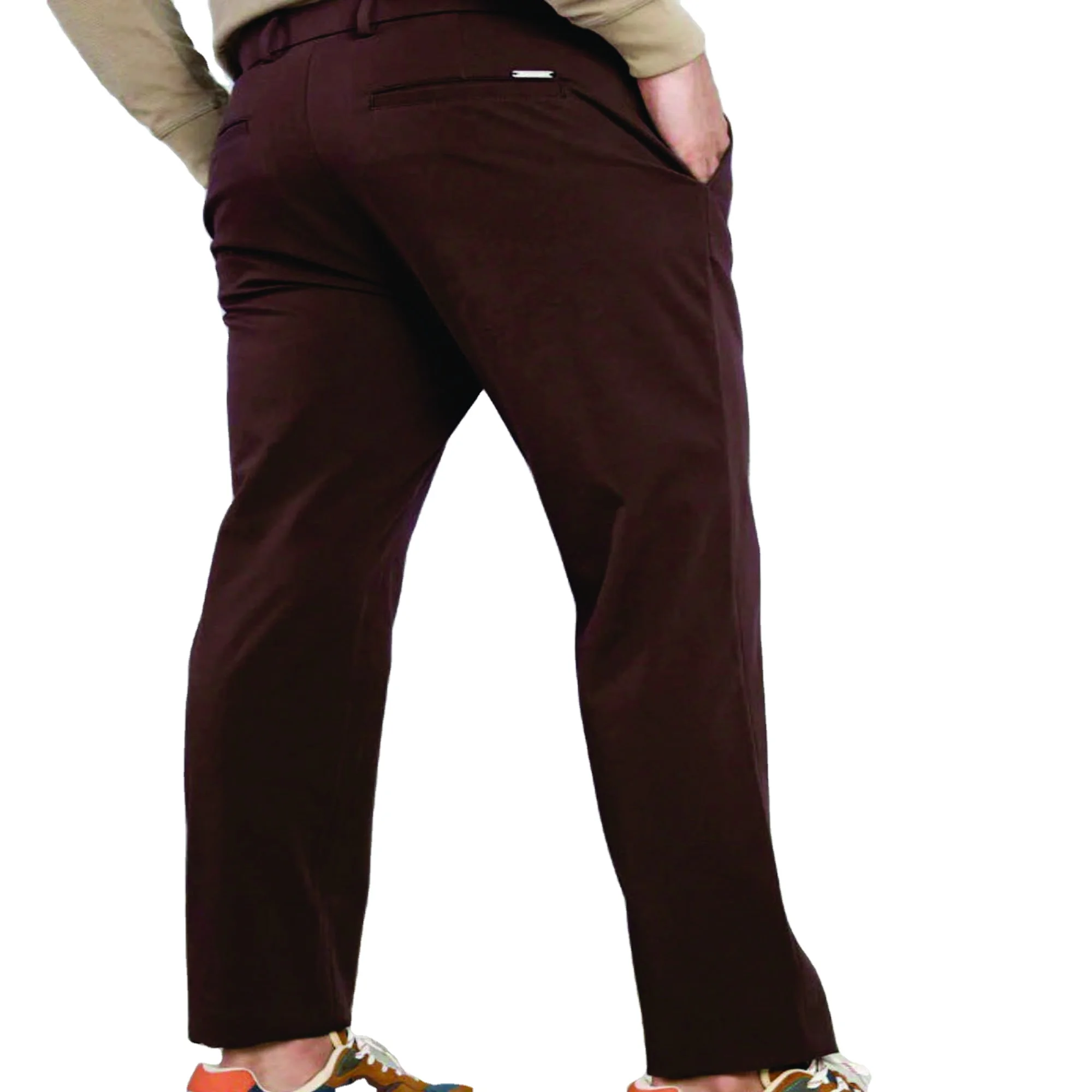 2023 Chino Pants Men Stretch Slim Classic Fit Casual Summer Pants Trousers Thin Cotton Elastic Waist Korean Male Business Light