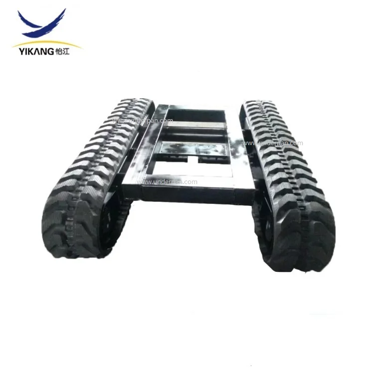 Custom style rubber track undercarriage for fire--fighting robot crawler chassis from China YIKANG company