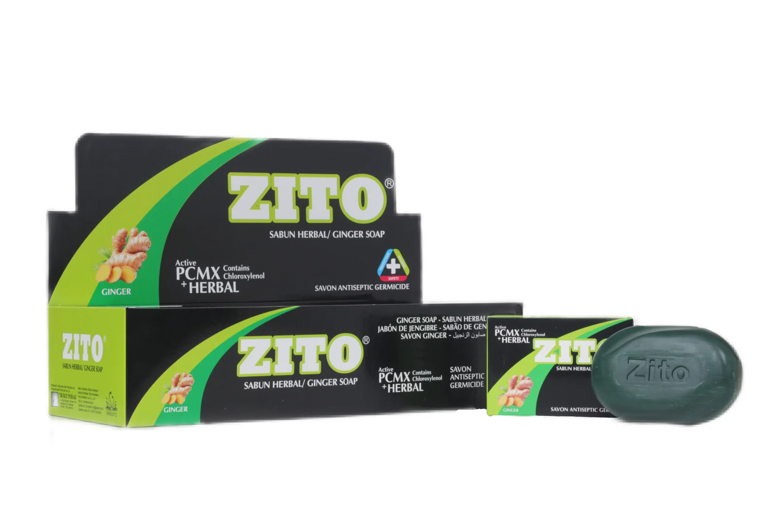 ZITO black natural organic soap high quality indonesia product with bethel leaves and ginger extract also have sulfur