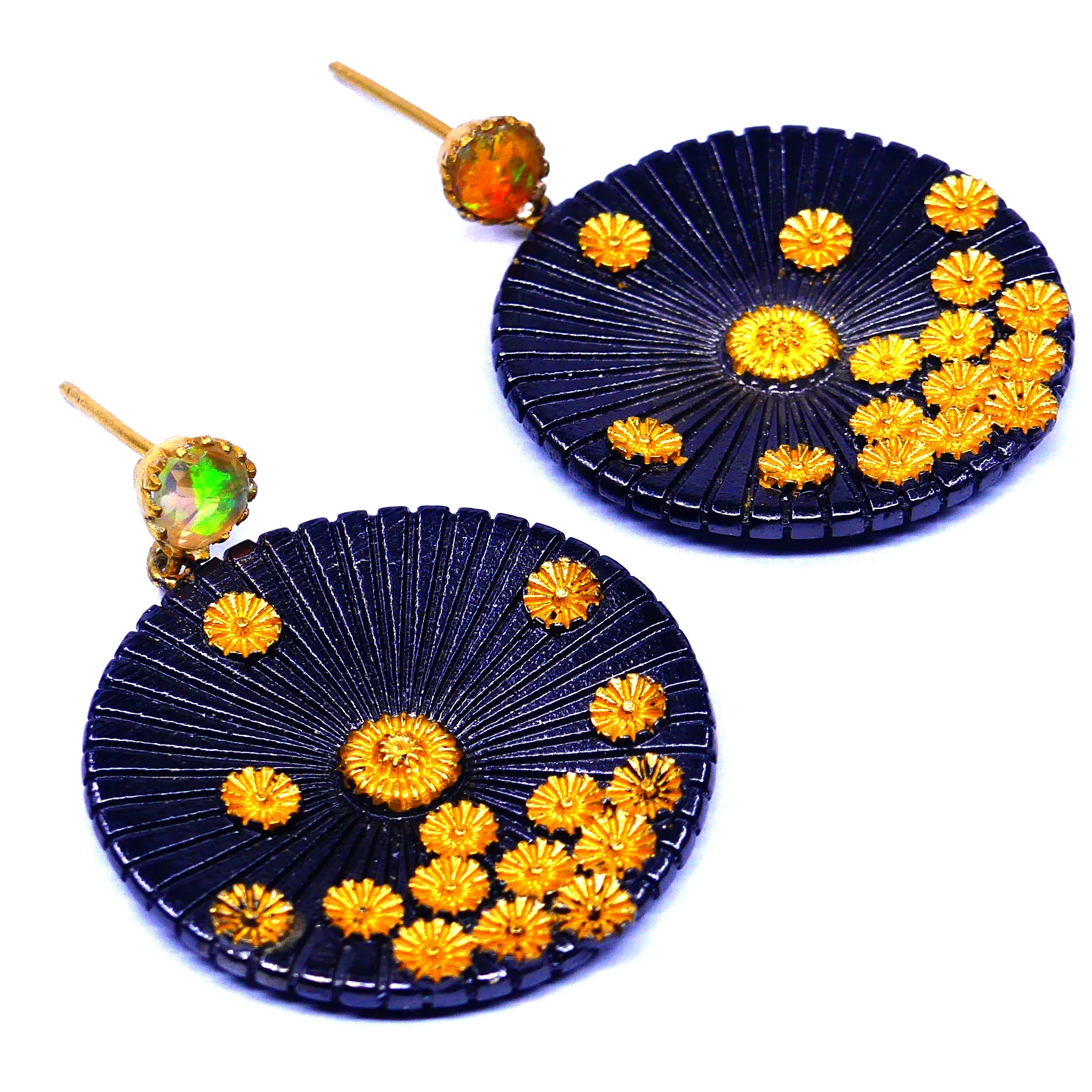 Daily Wear Shining 925 Sterling Silver Opal Gemstone Affordable Unique Wedding Women Wear Oxidized Earrings