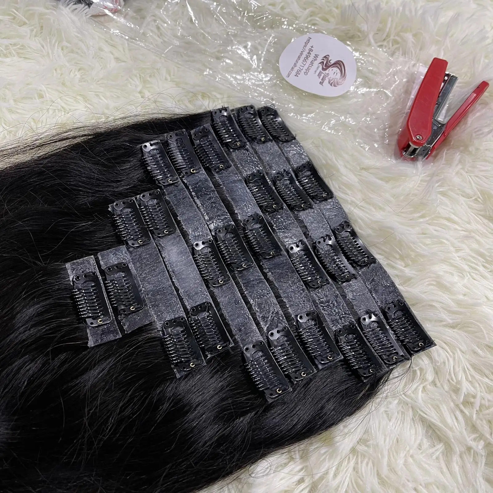 Clip in tape hair cuticle aligned virgin natural straight hair extensions remy human hair extensions tape machine vendors