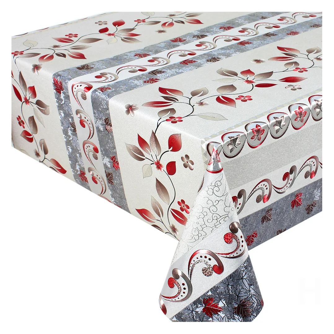 Printed tablecloth supply with hot stamping on flower tablecloth rolls in stock