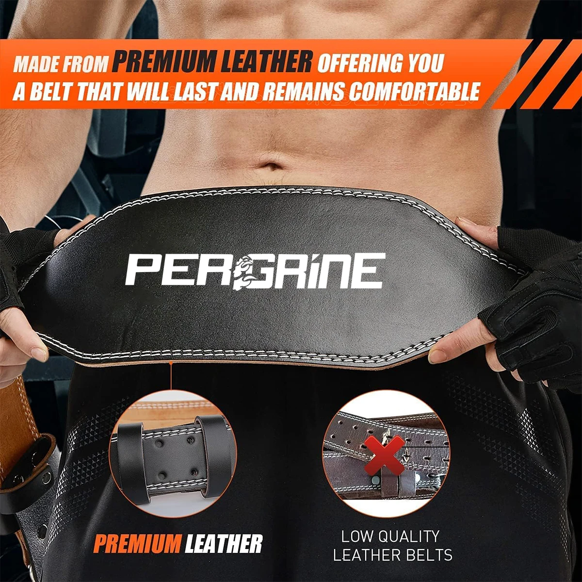 Gym Equipment Custom Bodybuilding Power Protective Adjustable Leather Exercise Weight Lifting Belt Support Weightlifting Belt
