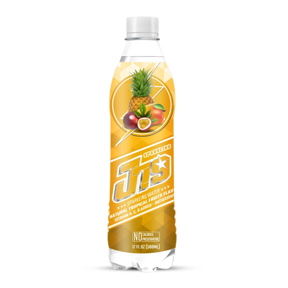 500ml J79 Sparkling water Natural Orange Tropical Fruit Flavour No Calories VITATMIN A,C,D + ANTIOXIDA Wholesale Private Label