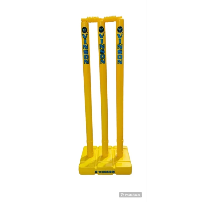 Kids Outdoor Sports Equipment-Full Plastic Cricket Set Featuring Beach Cricket Bat & Stumps Including Ball for Field Instruction