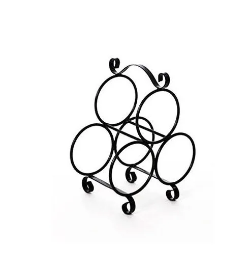 Metal Wine Rack for Home Countertop Wrought Iron Wine Bottle Holder for Storage Suitable for Regular Size Bottle