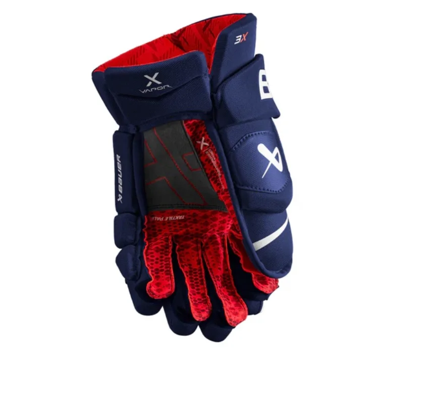 Multi color red black durable palm ice hockey gloves customize cheap price