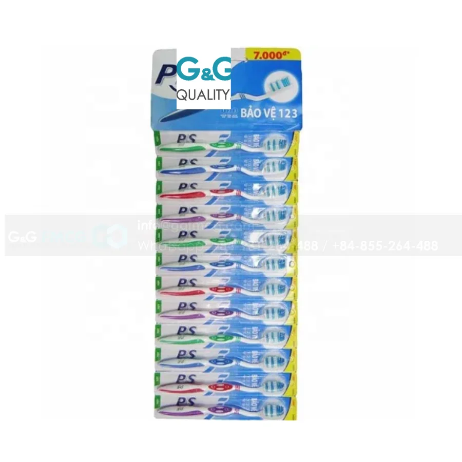 P/SS Protection 123 Toothbrush Bristles With Unique Design Provide 3 Effects: Prevent Tooth Decay, Whiten Teeth, Fresh Breath