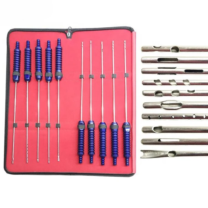 Liposuction Facial Fat Filling Graft Cannula Fat Transplantation Cannula Kit 17pcs Stem Cell Lipo Fat Transplant Set Unique