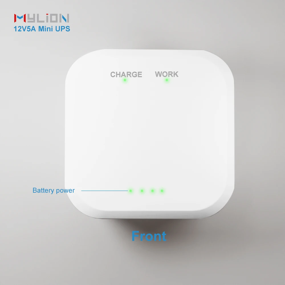 Mylion MU65 Mini UPS 12V 5A 57.72Wh Portable small uninterrupted power supply 15600mAh Battery backup for Smart home WiFi router