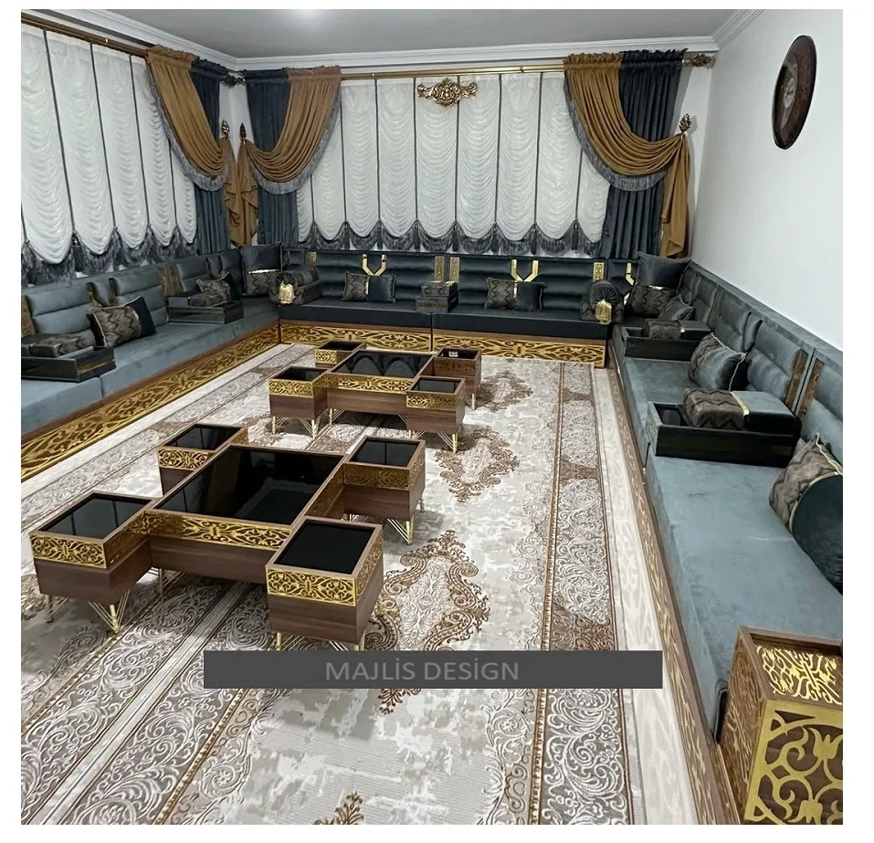 Moroccan Sofa  Sedari  Moroccan Jalsa   Moroccan Salon  Luxury  U Sofa Set  Sofa Wood Set  we only ship this product to europe