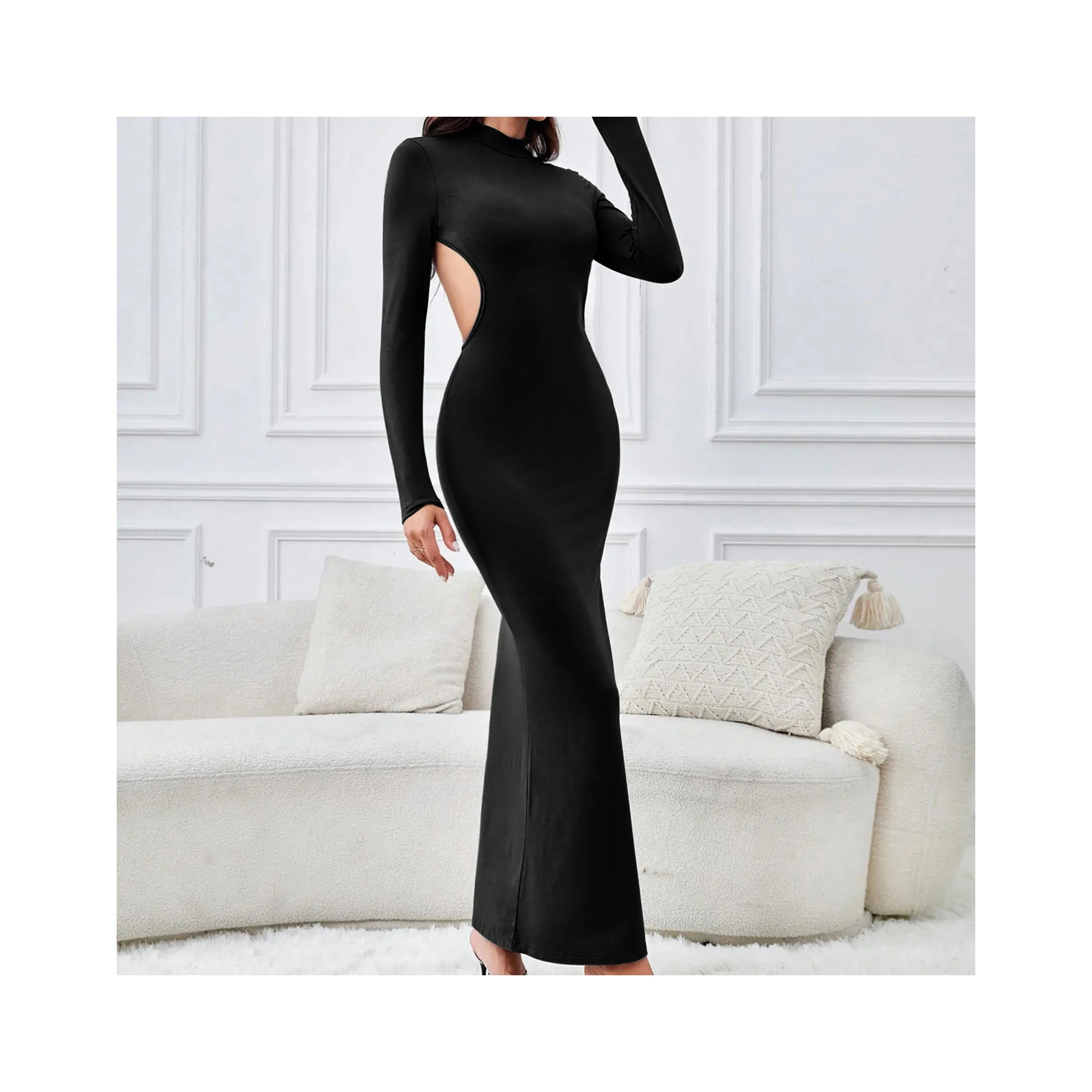 Dresses Latest Style Women Chiffon Summer Casual Long Sleeve Printed Dresses in high quality suitable price