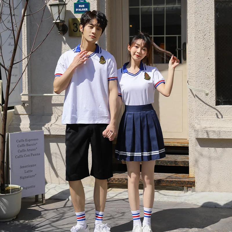 Customized Logo Summer Graduation School Students Class Uniforms for Primary Middle High School