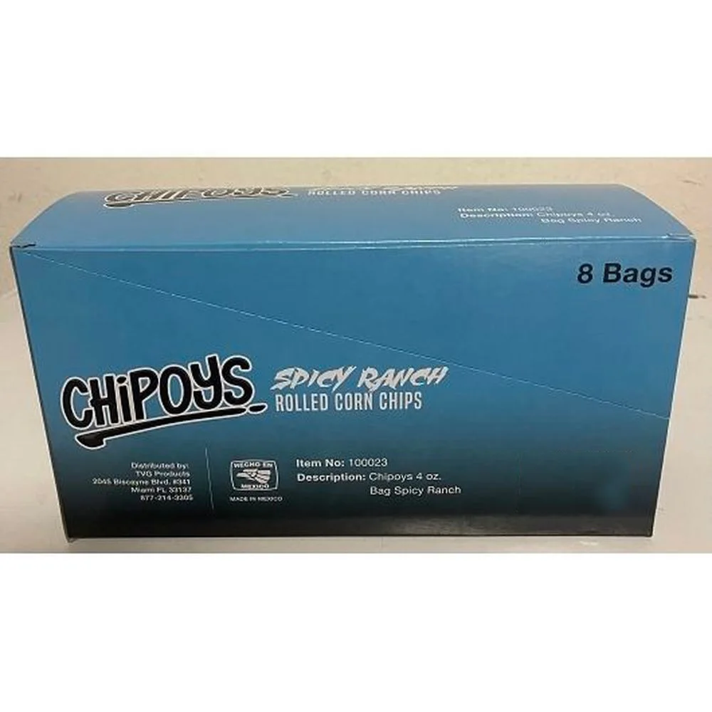 Chipoys Fire Red Hot Spicy Rolled Tortilla Chips 4 Ounce 96 Per Case Chipoys Chile Lemon 113g Tortilla Chips