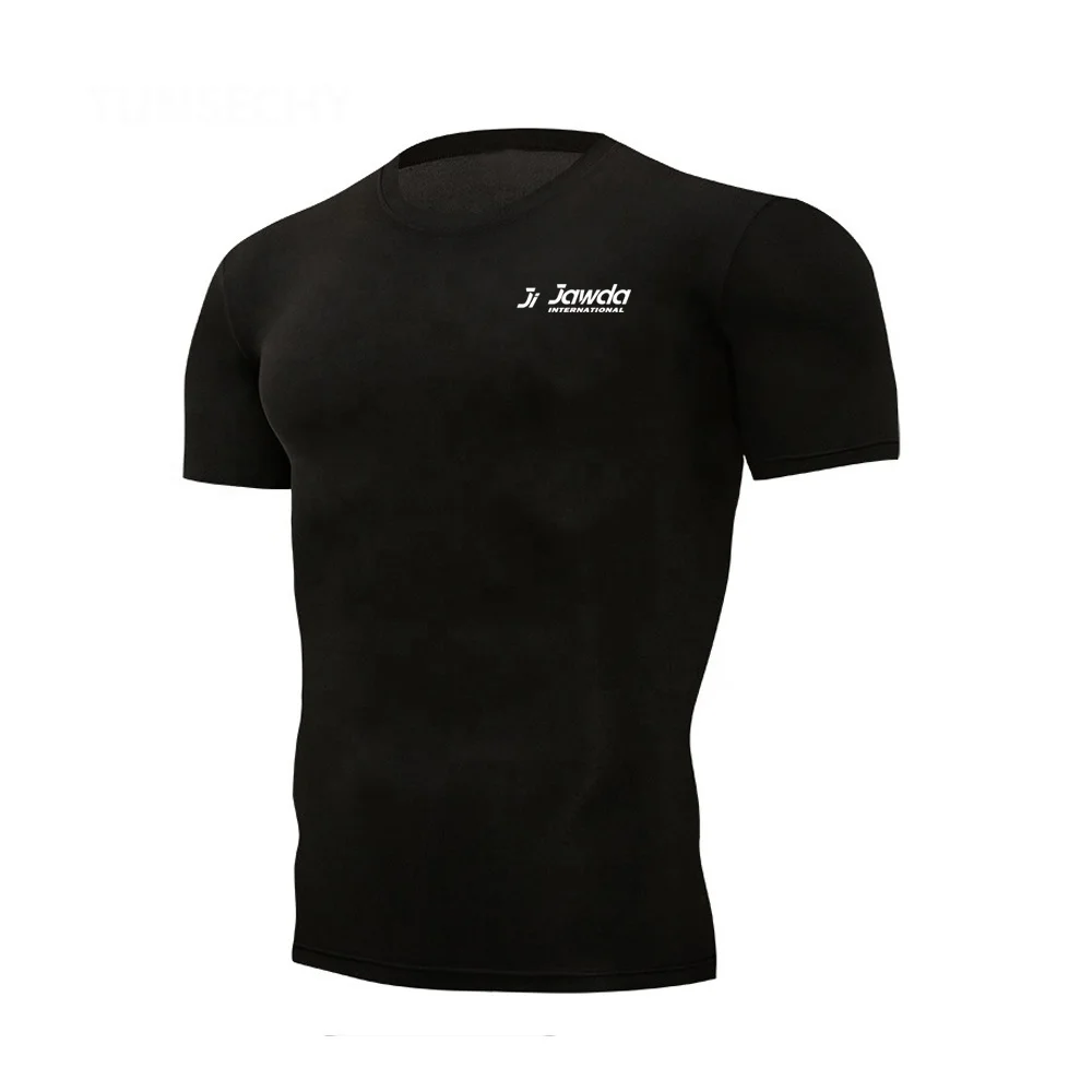 95% Bamboo Fiber 5% Spandex 220 GSM sports fitness gym wear custom t shirt printing plain bamboo t shirt custom men t shirt