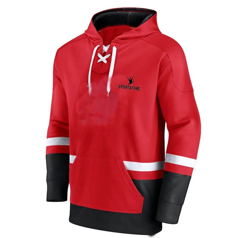OEM Custom New Arrival Best Design Ice Hockey Hoodies Customized Logo Printing Sports Wear 2022 Light Weight Ice Hockey Hoodies