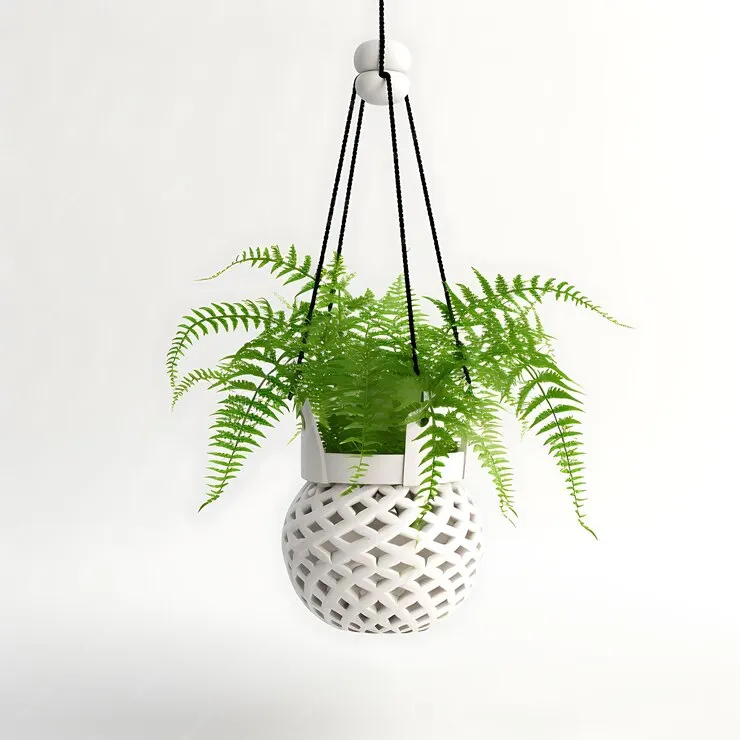 New Arrival Metal Hanging Round Planter With Handle Pot Algae Copper usage for Living Room Garden Decorations Home & Restaurants