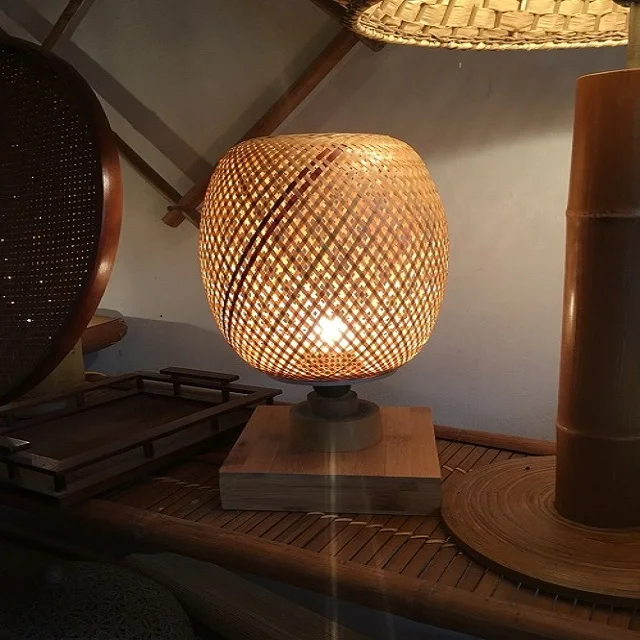 Handmade Rattan Bamboo Material Woven Chandelier Hot Sale Rattan Lampshade For Home Decor from Viet Nam