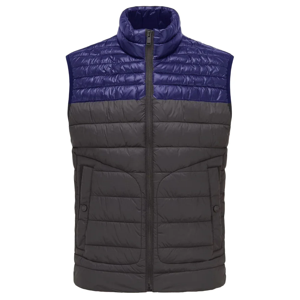 Custom Wholesale Best Quality Men black Windproof Puffer Jacket vest 100% polyester gilet Winter Warm Puffer Jacket waistcoat
