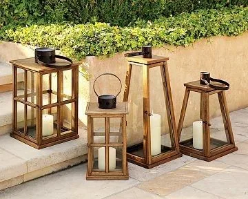 Brooks Cross Bar Steel & Glass Lanterns Hanging Outdoors Indoors Wind Lantern Light Holder Eid Mubarak Lamp Ornaments Decoration