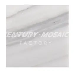 Centurymosaic Wholesale Lasa Bianco White Marble Stone with Gray Veins Wall Floor Tile Prices