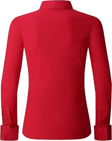 Women Satin Lapel Long Sleeve Office Pullover Solid Color Shirts Customize Design Cheap Price Export From Bangladesh