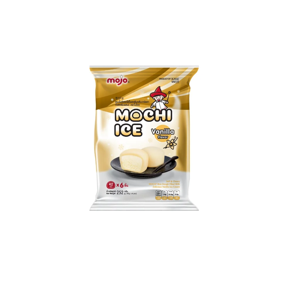 Finest Grade And Quality Product Of Vegan Round Ball Box Bag Milk MOJO Mochi Ice Cream Vanilla From Thailand
