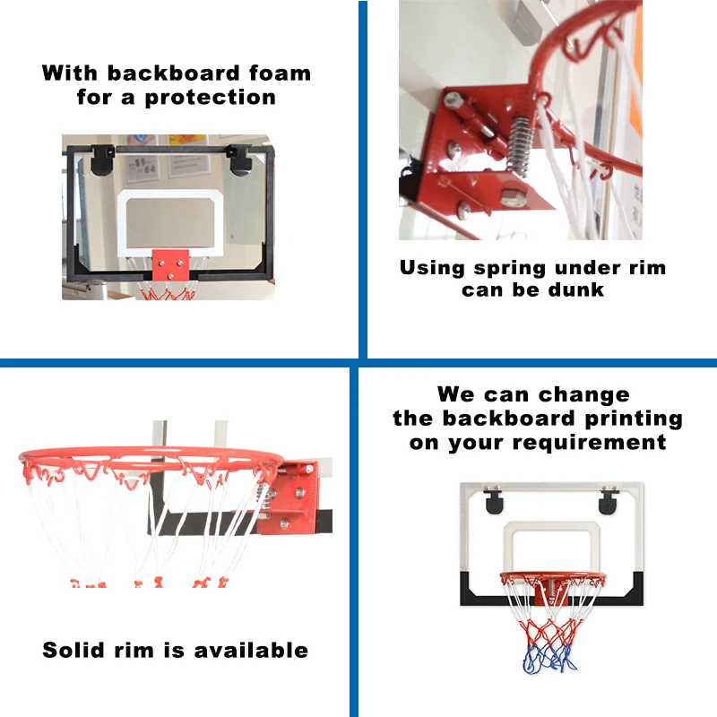 Pro Indoor Mini Basketball Hoop Over The Door Wall Mounted Basketball Hoop Set with Complete Accessories