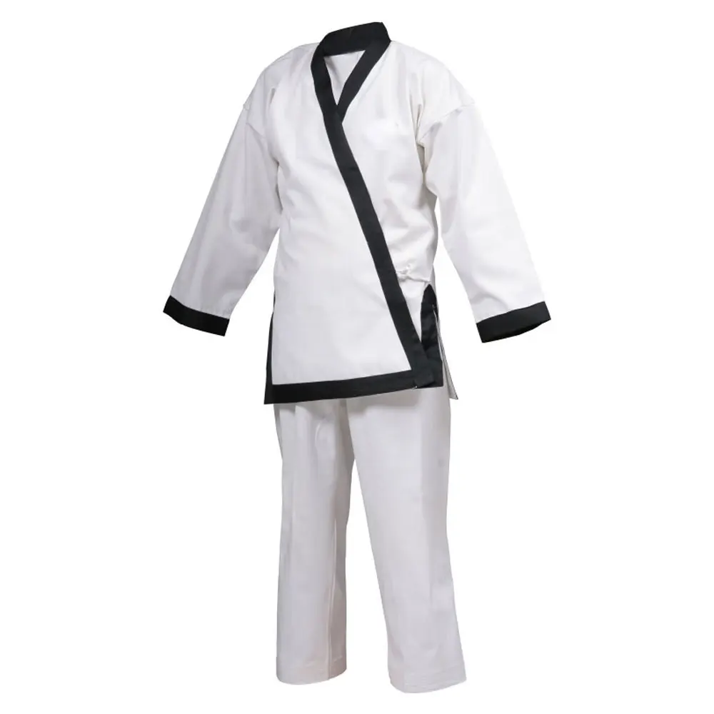 Custom Best Logo Embroidery Light Weight  Ribbed  Blue DoBok Taekwondo Uniforms  For Kids Women Men