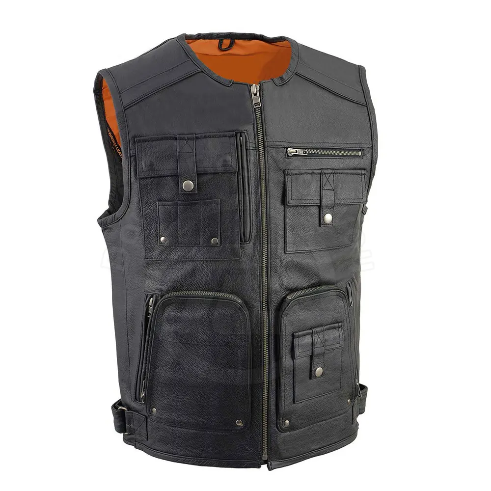 2024 Men Casual Wear And Premium Quality With Latest Design For Men Fashionable Leather Vest