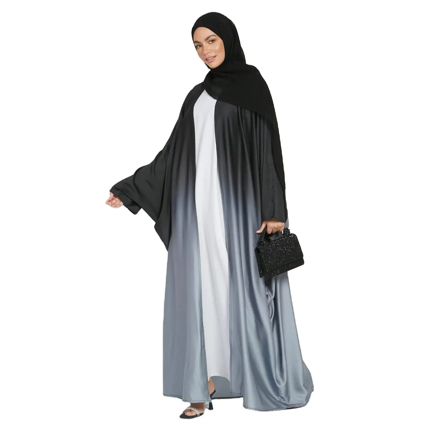 Factory Directly Sell Modest Apparel Featuring Wedding Abaya Full Length Abaya Muslim Dress