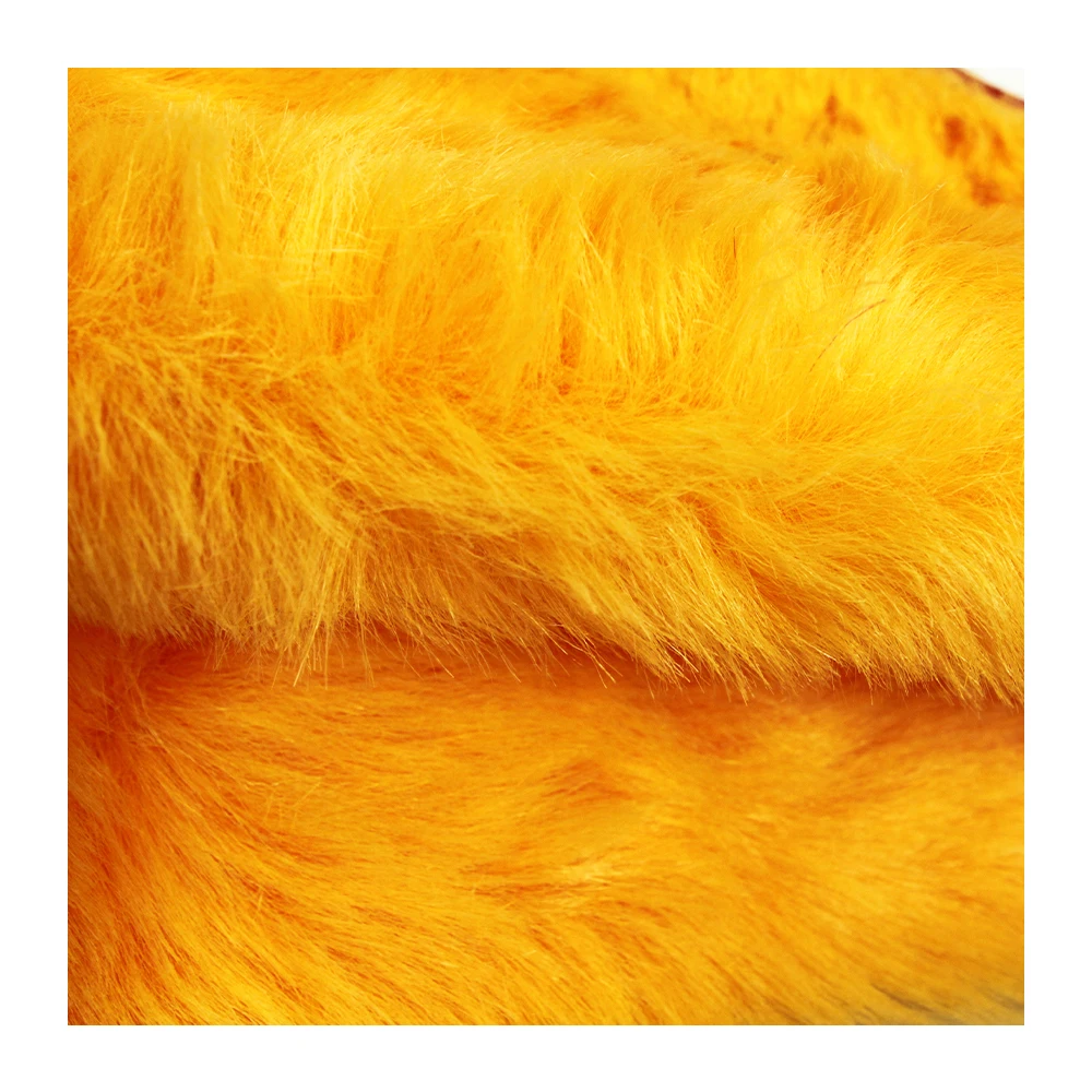 Bright Color 100% Acrylic Long Pile Faux Fur Fabric Customized Toy Acrylic Material for Clothes Collar Bag Shoes