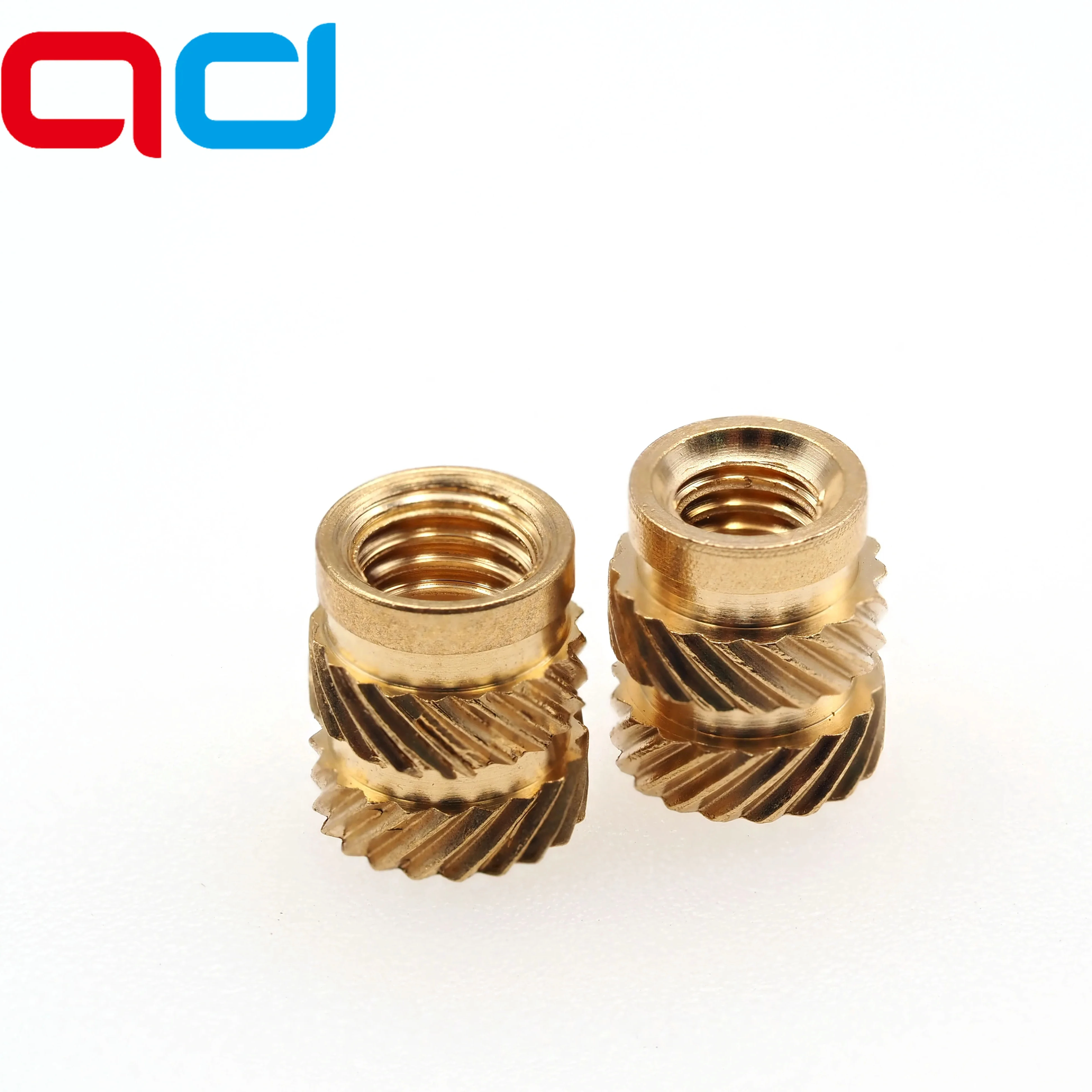Factory Supply M4 x 5 Spot Copper Nut with Hot Melt Brass Inserts GB Standard Automotive Industry Nut Genre Direct Manufacturer