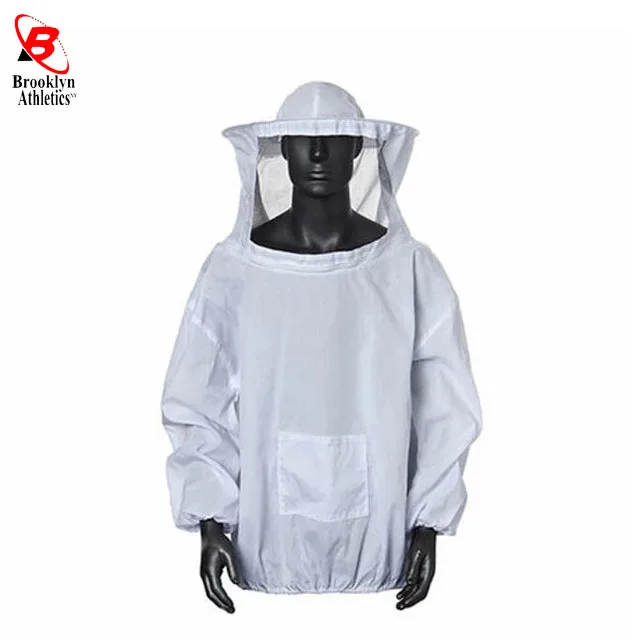 Hot Sale 100% Cotton Customized Bee Keeping Jackets with Veil Zipper Protective Coverall with Safety Features Ventilated Suit