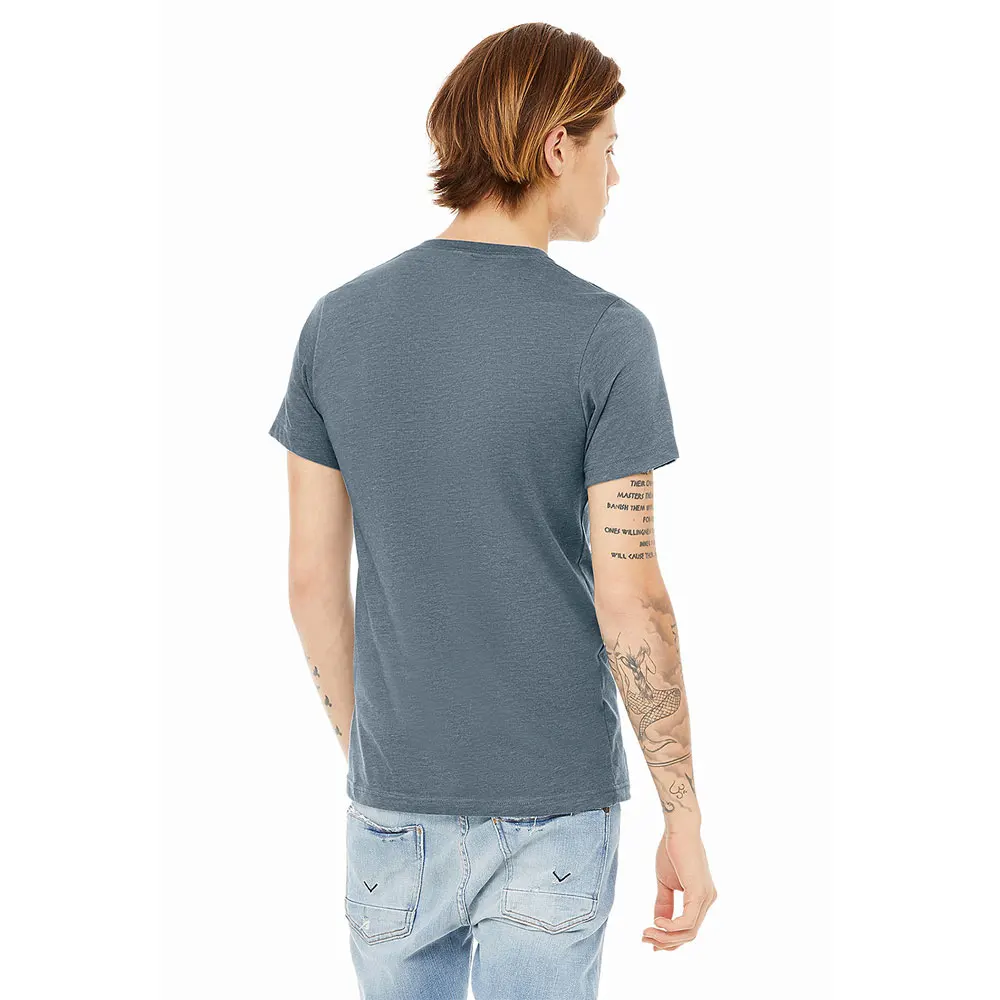 Bella 3001 Heather Brown UNISEX HEATHER CVC V-NECK TEE classic V neck, short sleeves and superior combed  cotton Breathable  tee