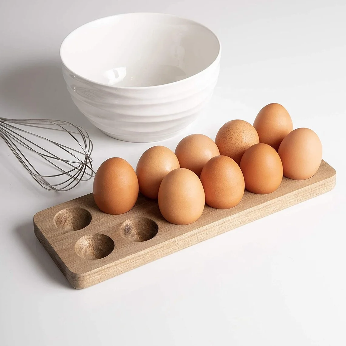Hot New Handmade Solid Wood Egg Tray from Viet Nam for Kitchen Storage Organizer Display and Accessories