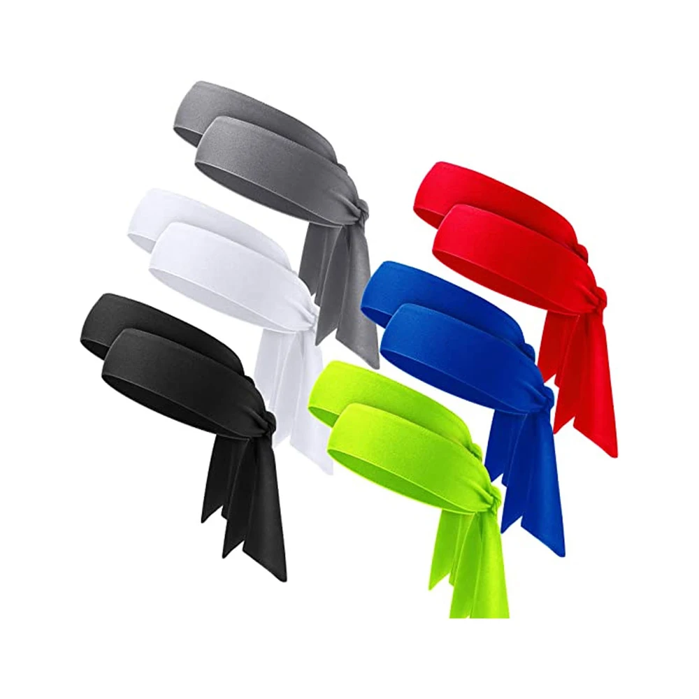 Tennis Dry Head Tie Sport Tie Back Headband for Basketball Running Karate Athletics Unisex Hairbands