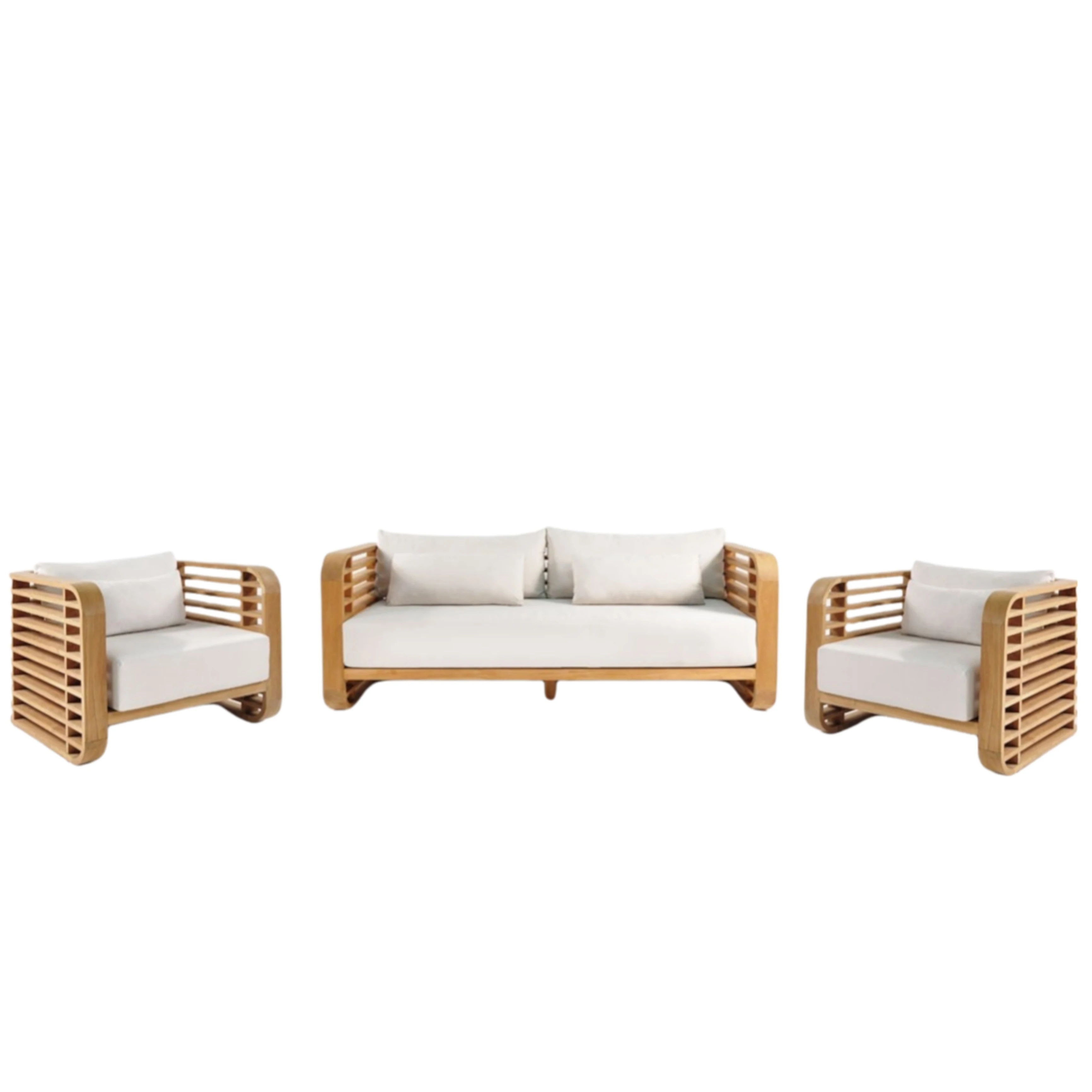 2022 Teak Sofa Chair Set for Indoor and Outdoor Seating for Hotels Restaurants Parks Patios Beaches