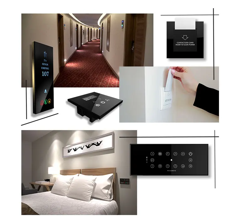Fox Domotics Hotel Guest Room Multi functional Corridor Panel Corridor Panel Without Room Number Switch with DND MMR BELL
