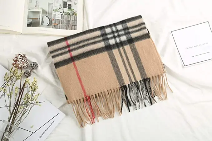 Hot sale Winter Cashmere Scarfs for Women Lightweight Plaid Blanket Warm Wool Shawl Cape
