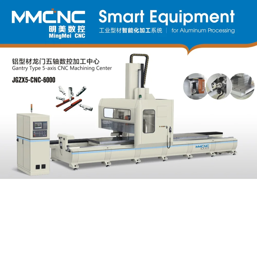 Large 5-axis machining center for aluminum alloys  Five axis Aluminum window door curtain wall Working center