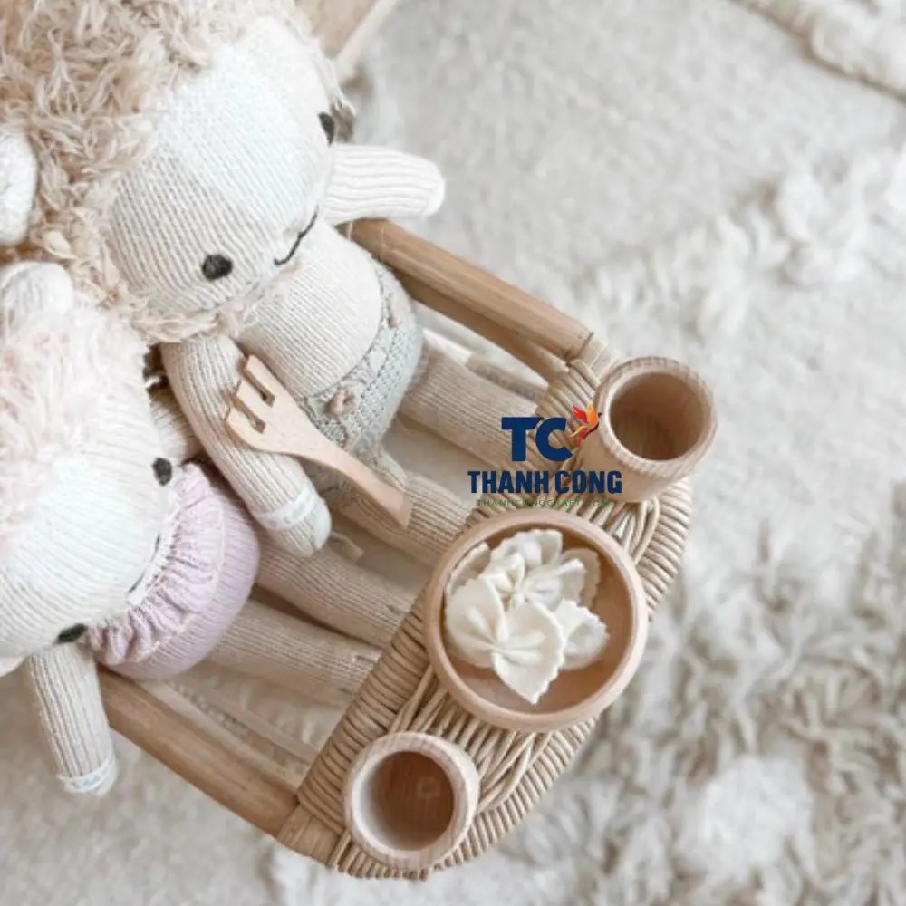 BEST SELLING play rattan crib rattan furniture toys for kids made in Vietnam Woven Wilde Rattan Doll High Chair