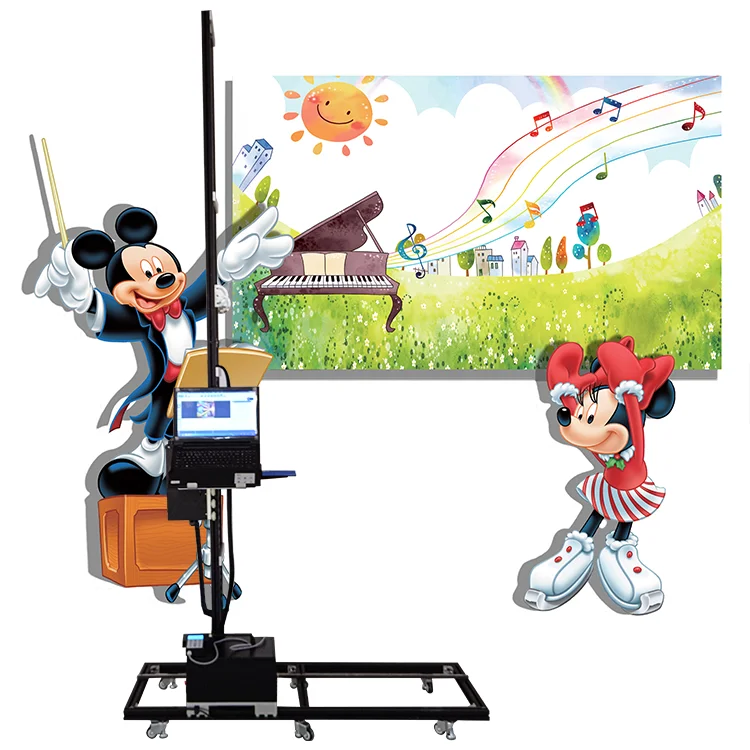 2024 New Chinese Industrial Grade 4000mm i8 Plus 2M Wall Printer 7-Color Inkjet with A1 & A5 Print Dimensions Home Retail Use