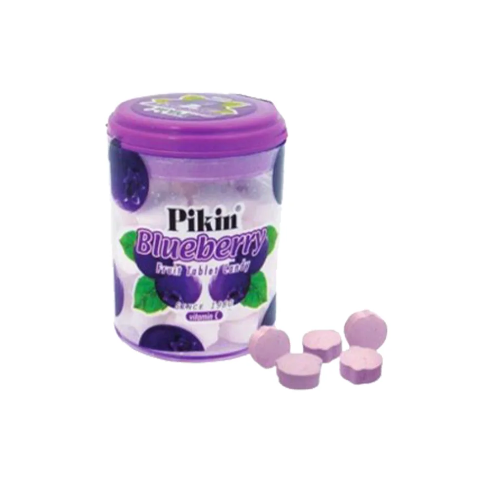 HOT SELLING CHILDHOOD SNACK CANDY PIKIN BLUEBERRY TABLET FRUIT FLAVOUR CHILDREN FAVOURITE MALAYSIA WHOLESALER