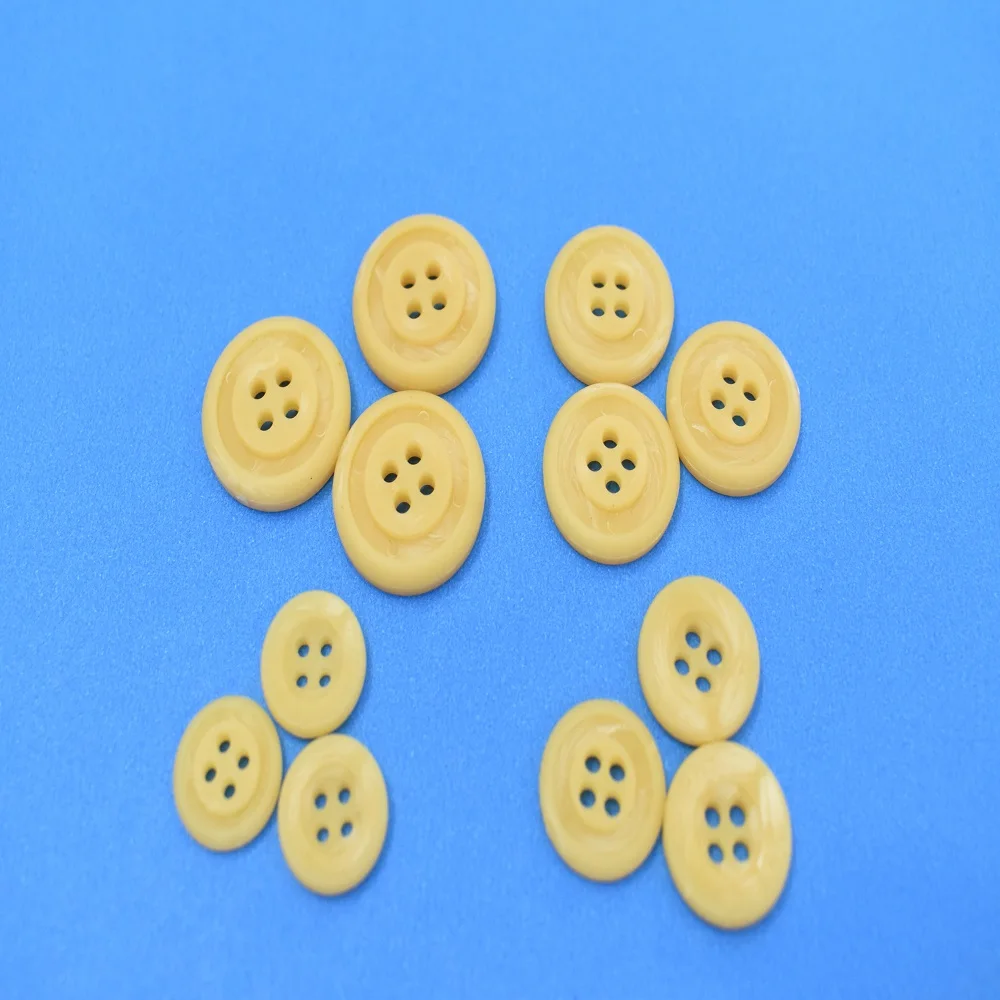 Eco-friendly Viet Nam Factory Round Nature Shirt Made Of Rice Resin 4 holes 15mm 18mm 20mm Button