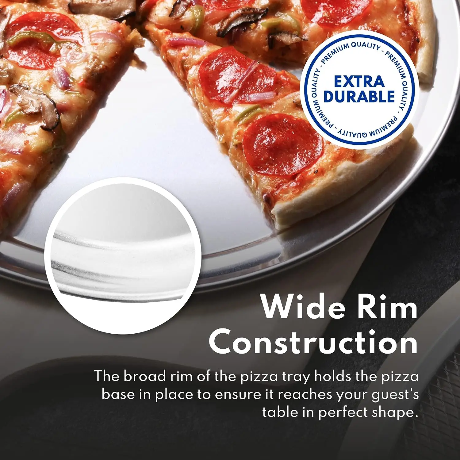 Wholesale Aluminum Alloy round Pizza Pan Non-Stick New Barbecue Baking Tray Kitchen Tool for Food Preparation & Cake Mold