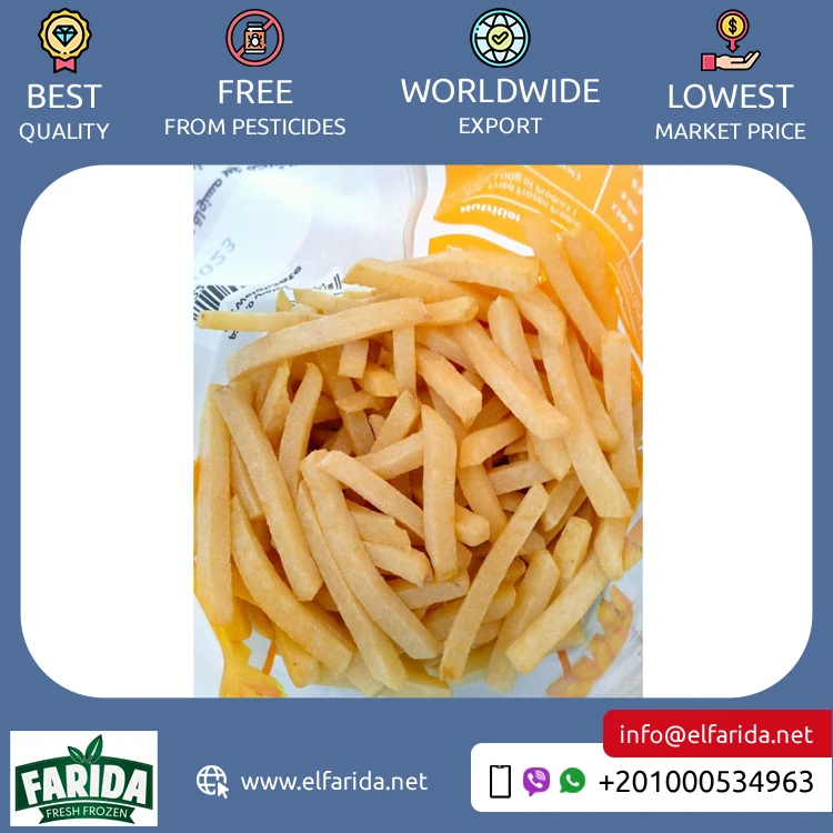 High Quality Top Selling Bulk Quantity Supply Premium Grade Potato Grain Snacks Finger Chips Frozen French Fries from Egypt