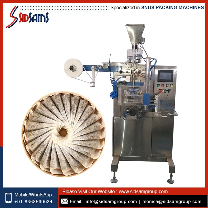 Best Quality High Speed Automatic Snus  Filter Pouch Snus Packing Machine At Lowest Price